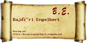 Bajári Engelbert névjegykártya
